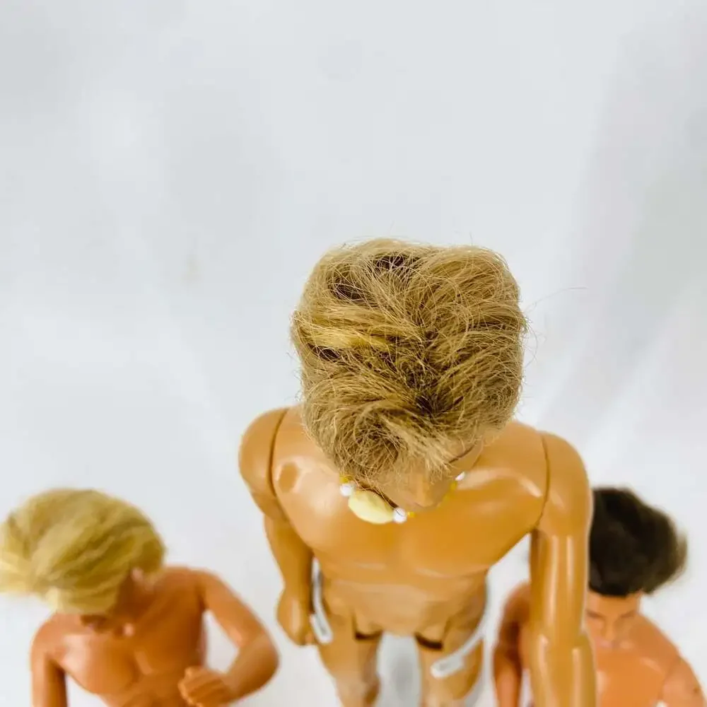 Vintage Barbie Ken Doll Lot of 3 1968 Mattel Blonde Brown Hair Nude